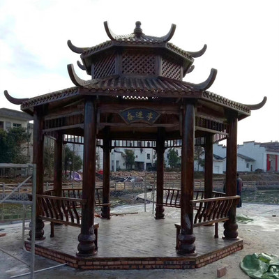景觀涼亭 景觀園林工程 仿古涼亭 古建磚瓦廠 小青瓦涼亭 防腐木長(zhǎng)廊 古建涼亭廠家 六角涼亭