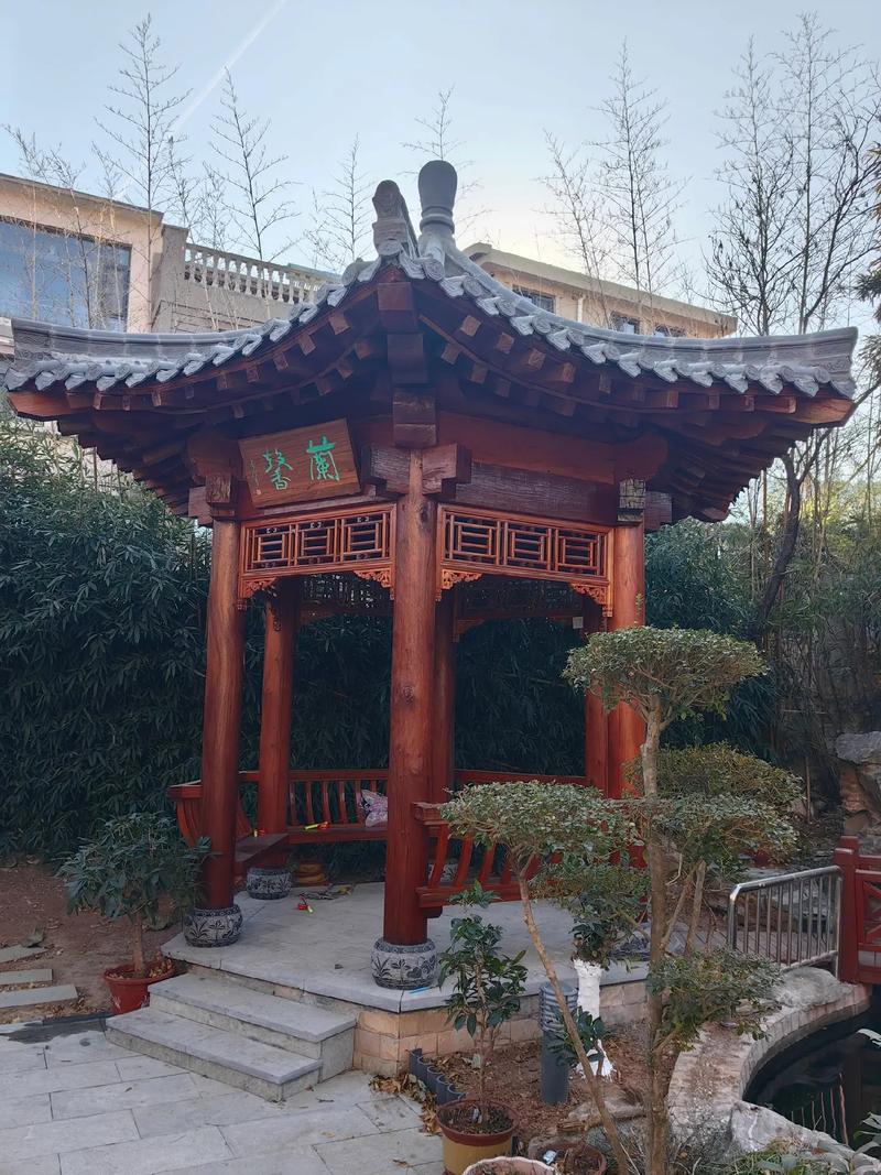 亭子#長(zhǎng)廊#仿古建筑 #園林景觀工程 #古建青磚青瓦磚雕